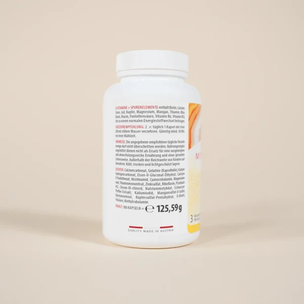 Mitocare B Vitamine + Spurenelemente 180 Kapseln – Bild 2