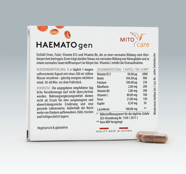 Mitocare HAEMATOgen 30 Kapseln – Bild 2