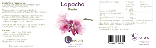 LivNature Lapacho 380mg Kps 200Stk – Bild 2
