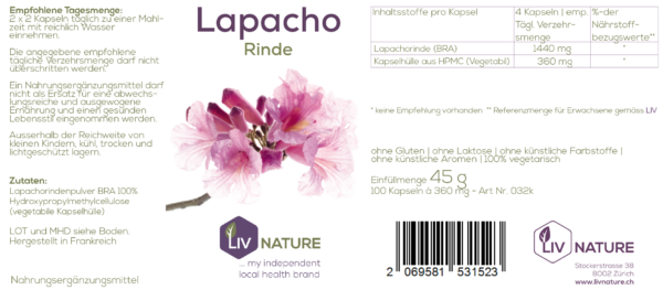 LivNature Lapacho 380mg Kps 100Stk – Bild 2