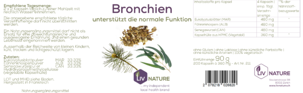 LivNature Bronchienkomplex 400mg Kps 200Stk – Bild 2