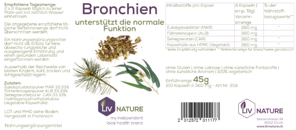 LivNature Bronchienkomplex 400mg Kps 100Stk – Bild 2