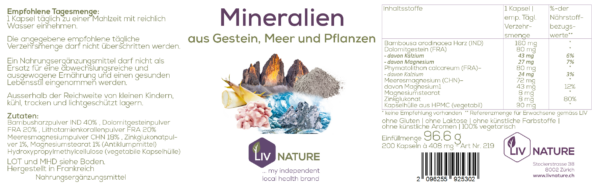 LivNature Mineralienmischung Kps 200Stk – Bild 2