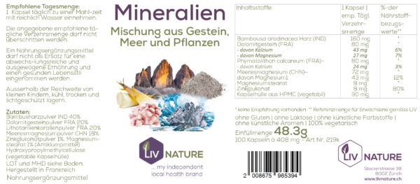 LivNature Mineralienmischung Kps 100Stk – Bild 2