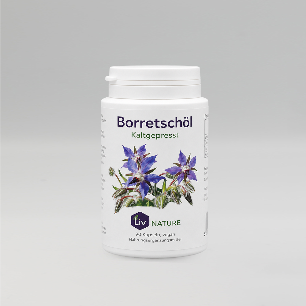 LivNature Borretschöl 510mg Kps 100Stk