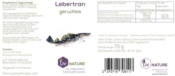 LivNature Lebertran 270mg Kps 100 Stk  – Bild 2