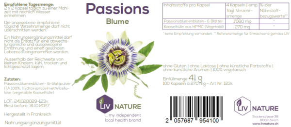 LivNature Passionsblume 260mg Kps 100 Stk – Bild 2