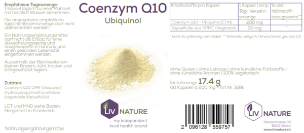 LivNature Q 10 60 Stk. 200mg Ubiquinol – Bild 2