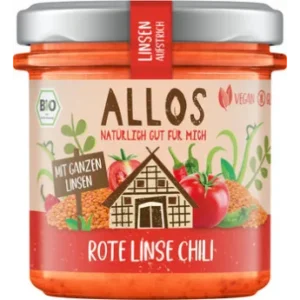 Allos Aufstrich Rote Linsen Chili 140g Bio