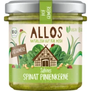 Allos Hof Gemüse Spinat-Pinienkerne 135g Bio vegan