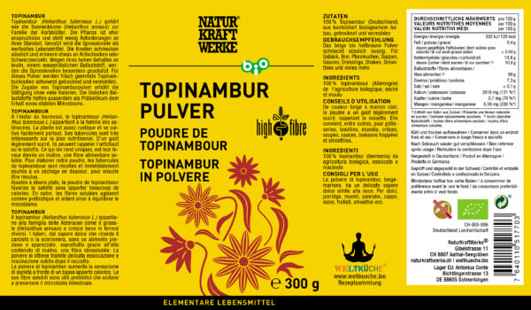 Naturkraftwerke Topinambur Plv 300g Bio – Bild 2