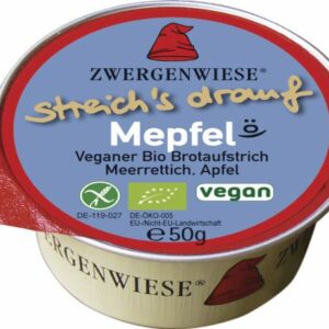 Zwergenwiese Aufstrich Mepfel 50g Bio glutenfrei