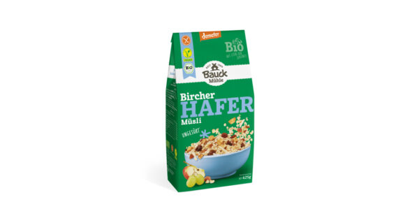 Bauck Müesli Hafer Bircher 450g Demeter gf