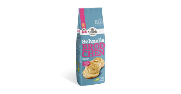 Bauck BM Schnelle Brötchen Hafer 500g Bio gf vegan
