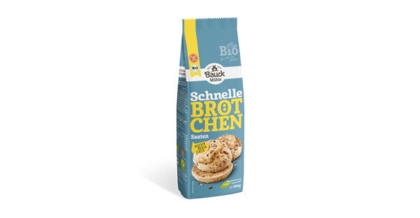 Bauck BM Schnelle Brötchen Saaten 500g Bio gf vegan