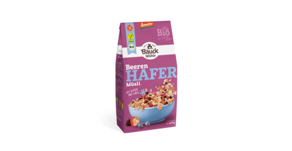 Bauck Müesli Hafer mit Beeren 425g Bio gf