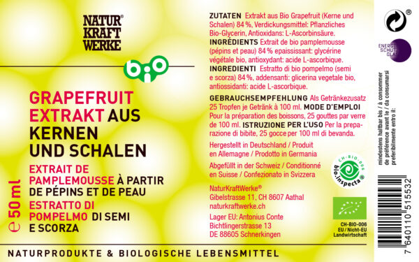 Naturkraftwerke Grapefruitkernextrakt 50ml Bio – Bild 2