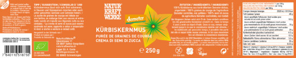 Naturkraftwerke Kürbiskernmus 250g Demeter gf – Bild 2