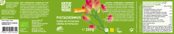 Naturkraftwerke Pistazienmus 250g Bio roh – Bild 2
