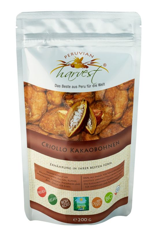 Peruvian Kakaobohnen aus Criollo-Kakao 200g, bio