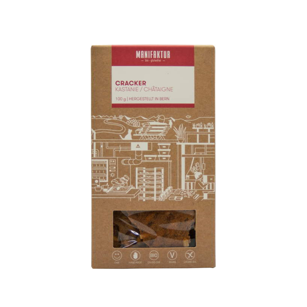 Manifaktur Kastanien Cracker 100g Bio gf