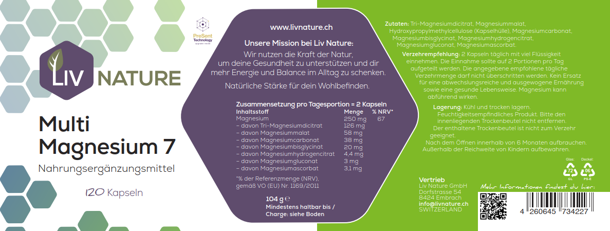 Liv Nature Multi Magnesium 7 Kps 120Stk – Bild 2
