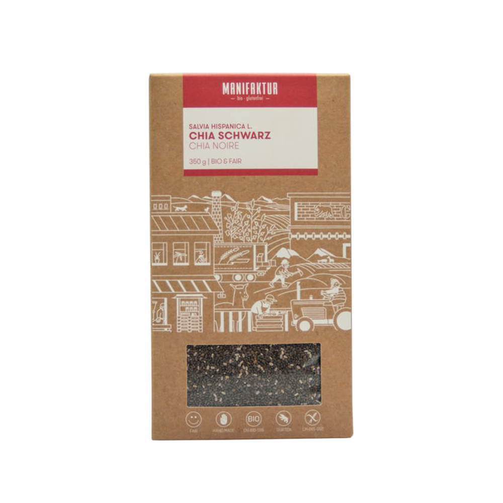 Manifaktur Chia Samen schwarz 350 g Bio gf
