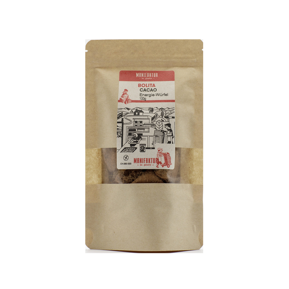 Manifaktur Bolita Cacao - Energiewürfel 100g Bio gf vegan