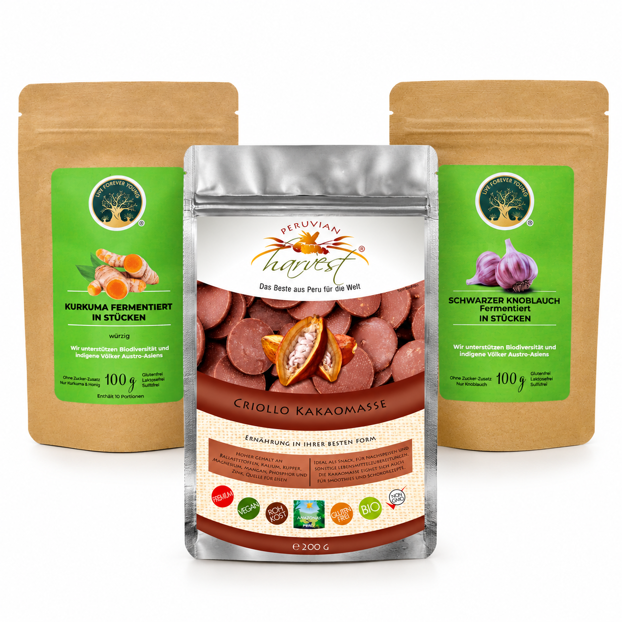 Genuss-Paket Kakao & Fermentation Kakao-Knoblauch-Kurkuma